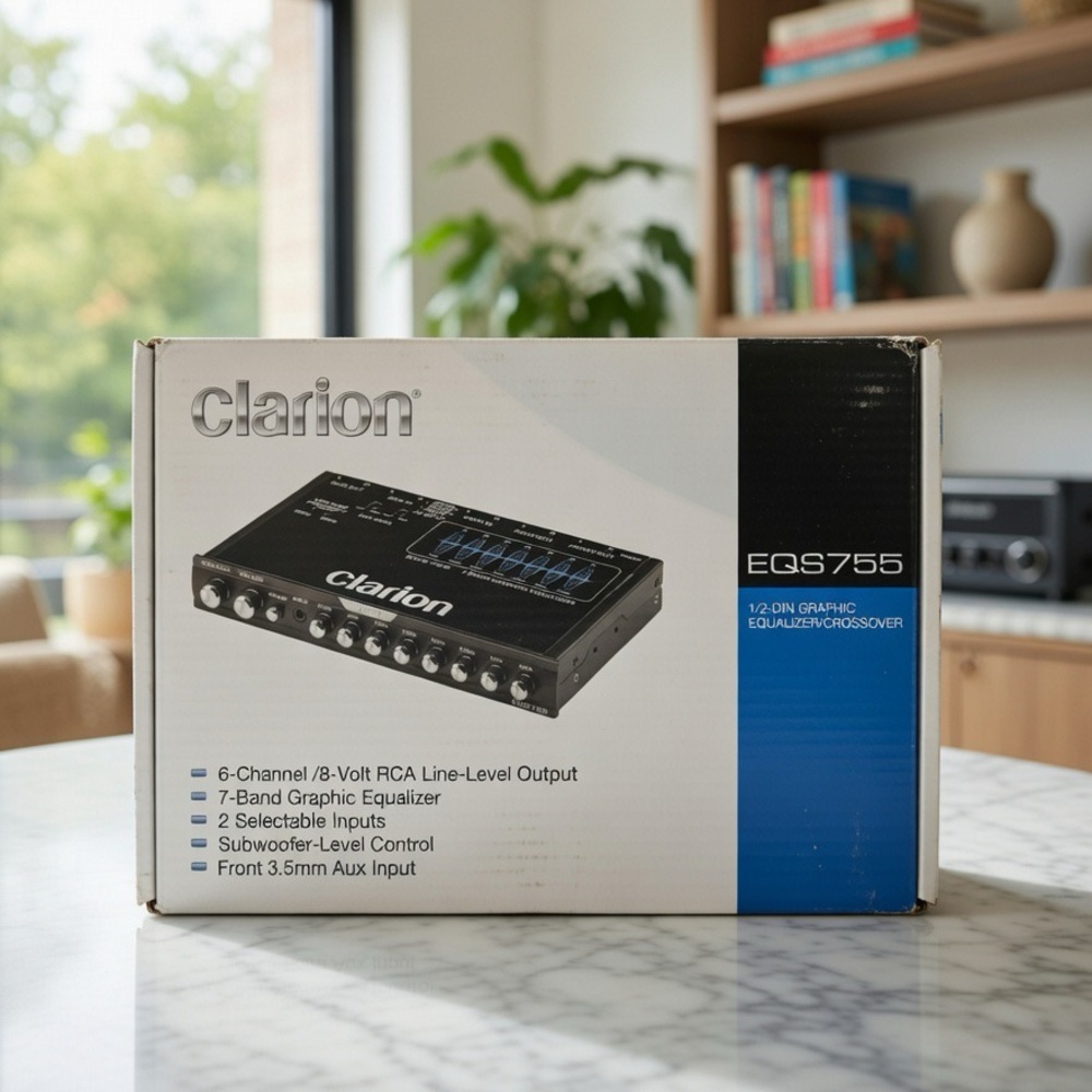Clarion EQS755 1/2-DIN 7-Band Graphic Equalizer / Crossover